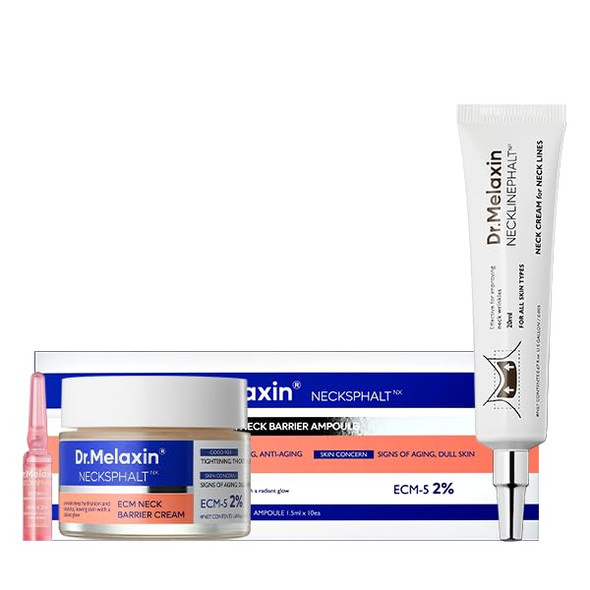 Dr.Melaxin Dr.Mealxin Perfect Neck Wrinkle Care Set Necksphalt Cream+Ampoule+Necklinephalt Neck Wrinles Skin Volume Lifting