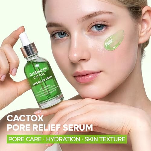 Dr.Melaxin Cactox Pore Relief Serum 80Ml Pore Minimizer & Hydrating Face Serum With Triple Hyaluronic Acid Deep Moisture Texture Smoothing & Clear Skin Care