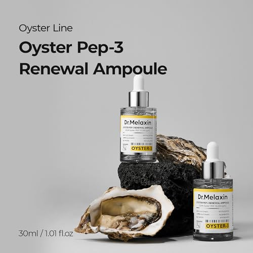 Dr.Melaxin Oyster Pep3 Renewal Ampoule For Plumping Anti Aging Hydrating Face Visibly Smooth And Glowy Skin Korean Skincare 1.01 Fl Oz(30Ml)