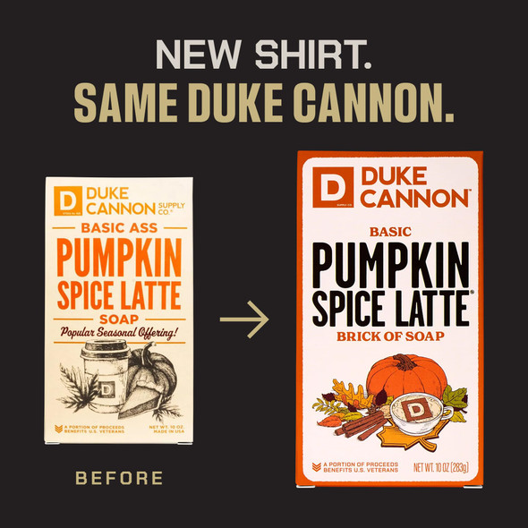Duke Cannon Supply Co. Pumpkin Spice Latte Bar Soap 3-Pack Limited Edition 10 Oz Big Brick Masculine Fall Scent Exfoliating Body Soap For Men