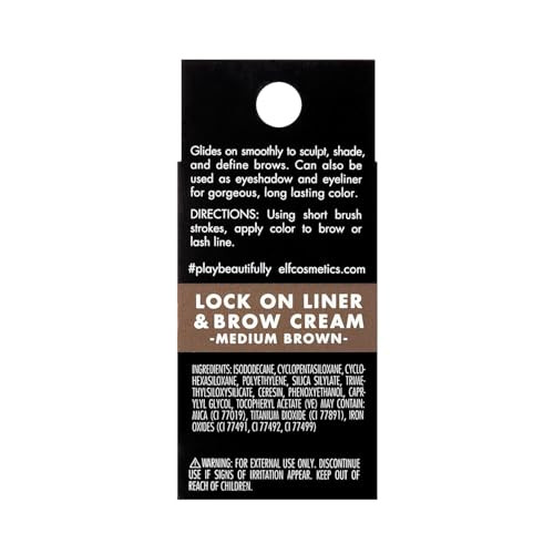 E.L.F. Lock On Liner And Brow Cream 81943 Medium Brown
