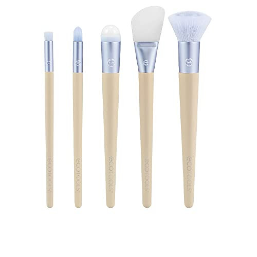 Ecotools Elements Limited Edition Hydro-Flow Skincare & Makeup Application Brush Kit 5 Piece Brush Set Blue