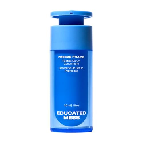 Educated Mess Freeze Frame Peptide Serum Our Clean Multi-Peptide Formula With Diamond Powder & Resveratrol Effective Anti-Aging Results For Radiant Skin (30 Ml)