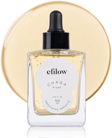 Efilow Chaga Mushroom Biome Ampoule (1.69 Fl.Oz) - Pro-Aging Adaptogen Serum For Resilience & Vibrant Glow - Vegan Sustainable Skin-Wellness For Sensitive Skin