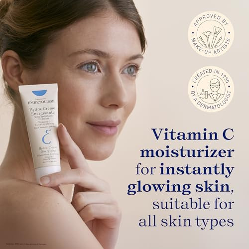 Embryolisse Vitamin C Energizing Face Moisturizer. Radiance-Boosting Anti-Aging Daily Cream For Immediate And Long-Lasting Hydration & Glow 1.35 Fl Oz
