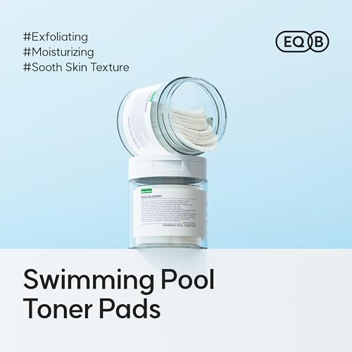 Eqqualberry Swimming Pool Toner Pads - Dual-Textured Facial Toner Pads For Pore Care And Gentle Exfoliation Boosted Hydration With Hyaluronic Acid Korean Toner Pads For Face (70 Pads)