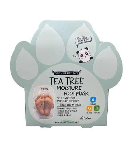 Esfolio Tea Tree Moisture Foot Mask 5 Pairs (Pack Of 1)