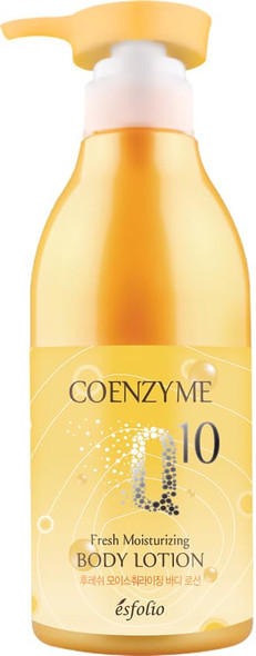 Esfolio Coenzyme Q10 Body Lotion Moisturizing Shower Gel With Grapefruit Lemon & Pearl Extracts Lightweight Hydration For Dry Skin Korean Skincare (500 Ml / 16.9 Fl Oz)