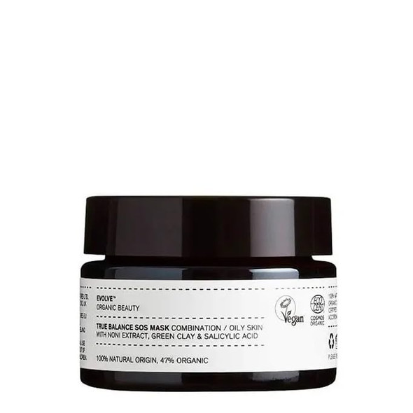 Evolve Organic Beauty - True Balance Sos Mask For Combination To Oily Skin Organic Vegan Cruelty- Beauty (1 Fl Oz 30 Ml) Packaging May Vary