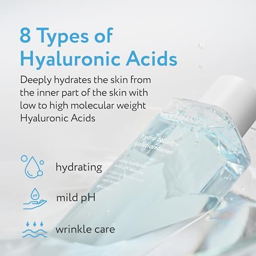 Face Republic Hydro Balance Solution Toner 160Ml 5.41 Fl Oz Hydrating & Balancing Hyaluronic Acids Panthenol Adenosine Soft Plump Skin Vegan Korean Skin Care