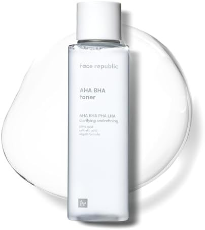 Face Republic Aha/Bha Toner 160Ml 5.41 Fl Oz Clarifying Refining Hydrating Pore Care Gentle Exfoliation Aha Bha Pha Lha For Oily Sensitive Skin Alcohol- Vegan Korean Skincare