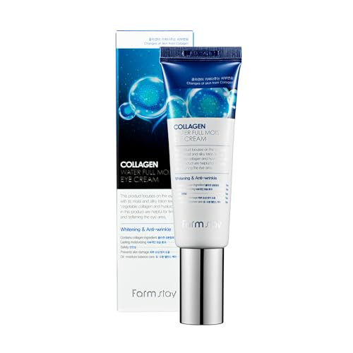 Farmstay Collagen Water Full Moist Eye Cream - Under Eye Cream For Wrinkles And Fine Lines - Fights Dark Circles - Collagen For Skin 1.69 Oz