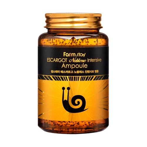Farmstay Escargot Noblesse Intensive Ampoule - Ampoule With Snail Mucin For Anti-Aging - Brightens And Nourishes Skin - Targets Wrinkles 8.45 Oz