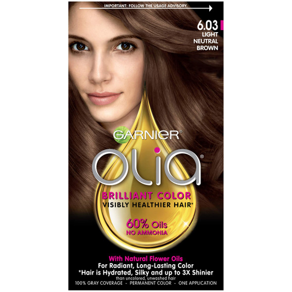 Garnier Olia Ammonia Free Hair Color [6.03] Light Neutral Brown 1 Ea