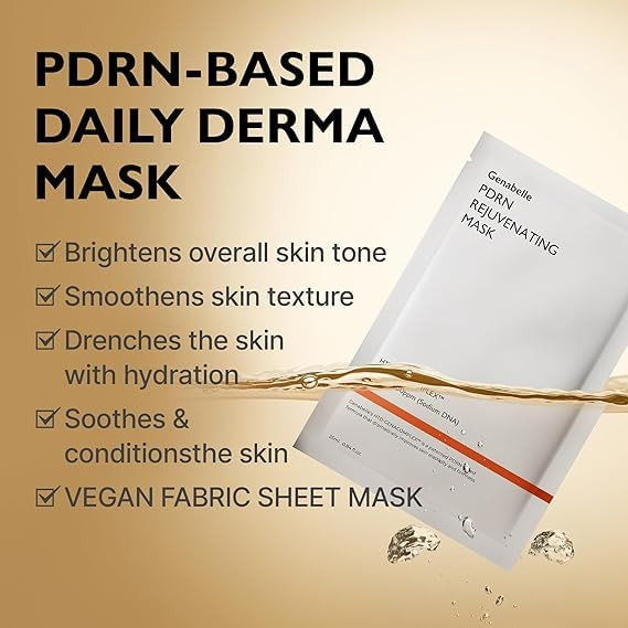 Genabelle Ultimate Pdrn Rejuvenating Set Pdrn Product Line Includes Toner Vita Toning Ampoule Mask Sheets (5Pcs) & Cream