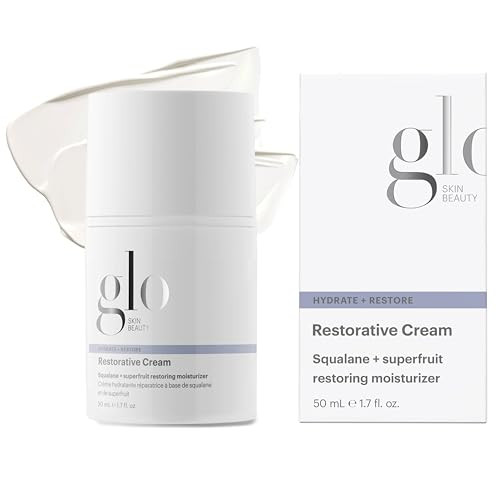 Glo Skin Beauty Restorative Cream 1.7 Oz Hydrating Face Moisturizer With Resveratrol Squalane & Black Currant Seed Oil Nourishing Facial Cream For Dry Sensitive & Aging Skin Daily Moisturizer
