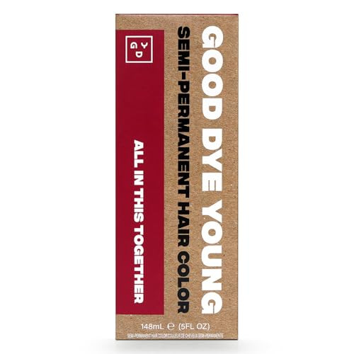 Good Dye Young Semi-Permanent Hair Color Vegan And Cruelty- Red Hair Dye Last Up To 24 Washes Non-Damaging Conditioning Hair Color (5Fl Oz All In This Together)