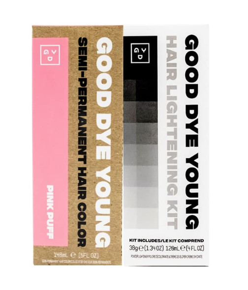 Good Dye Young Perm Dye (Pinky Puff) And Lightening Kit 4Oz
