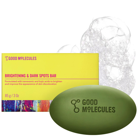 Good Molecules Brightening & Dark Spots Bar - Soap Face And Body Bar - Tranexamic Kojic Acids And Niacinamide To Target Dark Spots - Skin Care
