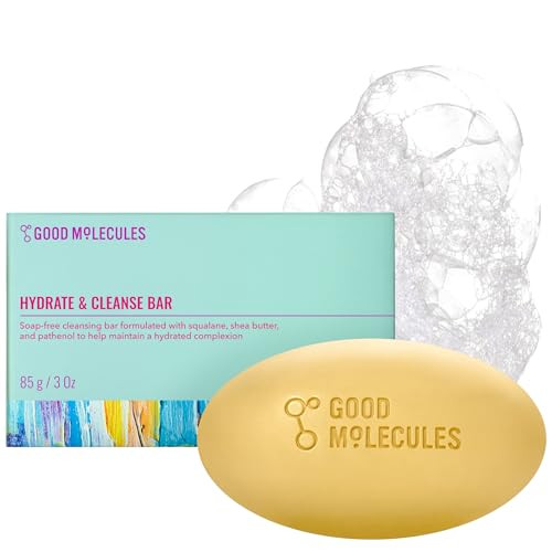 Good Molecules Hydrate And Cleanse Bar - Soap Bar With Shea Butter And Macadamia Seed Oil For Ultra Hydrating Body And Face Moisturizer - Skin Care