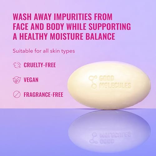 Good Molecules Hydrate And Cleanse Bar - Soap Bar With Shea Butter And Macadamia Seed Oil For Ultra Hydrating Body And Face Moisturizer - Skin Care