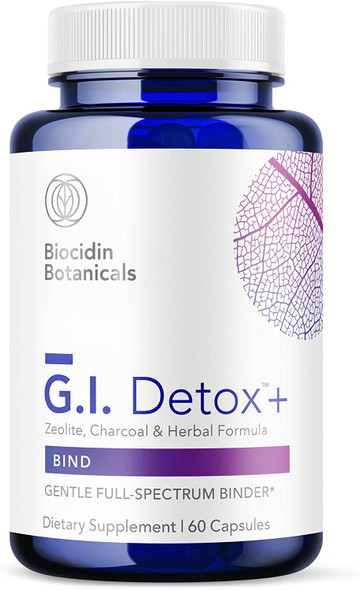 Biocidin Botanicals G.I. Detox Zeolite Charcoal  Herbal Formula 60 Capsules