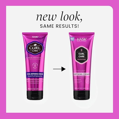 Hask Hair Cream - Curl Care Defining Cream 2 Piece Bundle Vegan Cruelty- Color Safe From Gluten Sulfates And Parabens