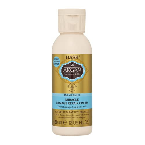 Hask Argan Oil Miracle Damage Repair Cream For All Hair Types Color Safe Gluten Sulfate Paraben