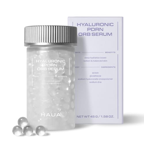 Haua Hyaluronic Pdrn 30000 Ppm Orb Serum Salmon Dna Pdrn Korean Skincare Anti-Aging Skin Repair Firming Deep Hydration Radiance Booster Wrinkle Care Gifts For Woman 1.58 Oz