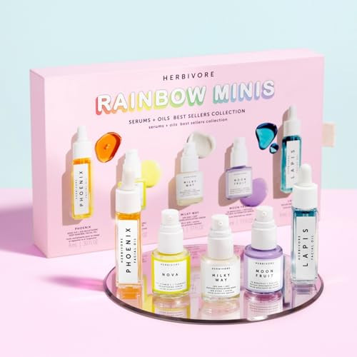 Herbivore Rainbow Minis Set - (Serums + Oils Collection) Plant-Based Vegan Cruelty-