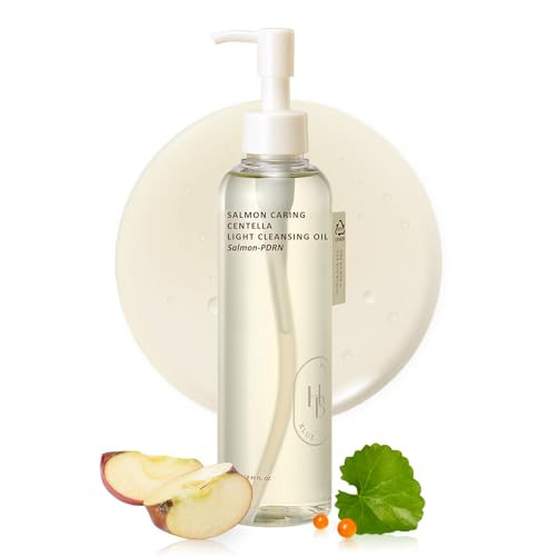 Heveblue Salmon Caring Centella Light Cleansing Oil - Salmon Pdrn Salmon Egg Extract Centella Blackhead Whitehead Removal Pore Cleansing Sensitive Skin Korean Skincare
