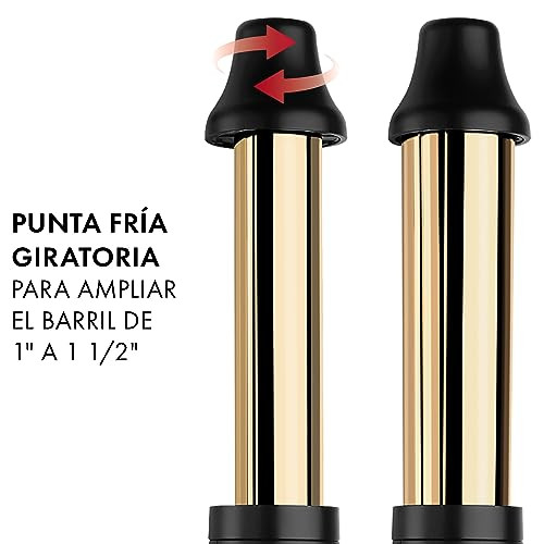 Hot Tools Pro Artist 24K Gold 2 In 1 Curling Wand 1-1 Multiple Styles With One Tool