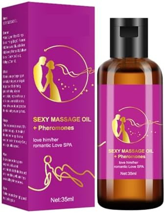 Hotiary Massage Pheromones Oil For Couples Massage Oil + Pheromones Love Him/Her Romantic Lover Spa 1.18 Fl Oz /35Ml Sample