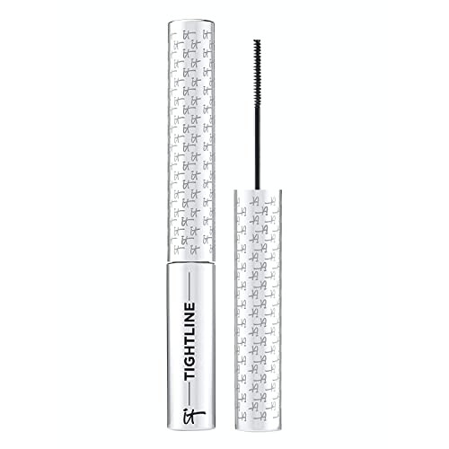 It Cosmetics Tightline 3-In-1 Lash Primer Eyeliner & Black Mascara - Lengthens & Conditions Lashes - Ultra-Skinny Wand - Infused With Collagen Biotin Peptides & Antioxidants 0.12 Fl Oz
