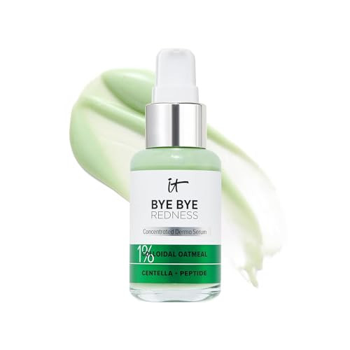 It Cosmetics Bye Bye Redness Serum - Skin-Calming & Hydrating Face Serum - Instantly Neutralizes Facial Redness - 1% Colloidal Oatmeal Centella Peptide & Niacinamide All Skin Types 1 Fl Oz