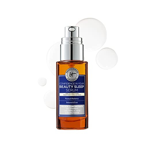 It Cosmetics Confidence In Your Beauty Sleep Triple Antioxidant Brightening Serum 24Hr Hydration Anti-Aging 12% Vitamin C Serum - Fragrance All Skin Types 1.0 Fl. Oz