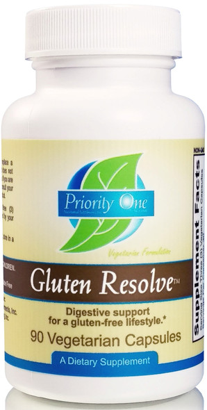 Priority One Gluten Resolve 90 Vegetarian Capsules