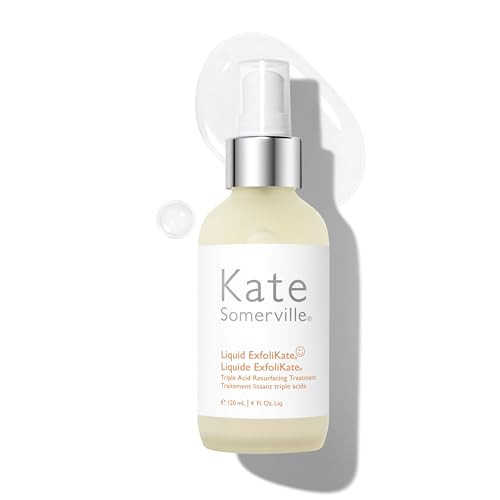 Kate Somerville Liquid Exfolikate Triple Acid Resurfacing Treatment Clinically Formulated Aha Overnight Facial Exfoliator Smooths Skin And Minimizes Pores 4 Fl Oz