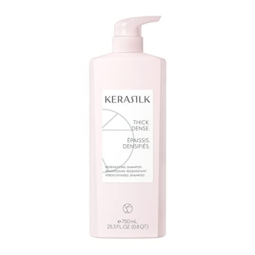Kerasilk Redensifying Shampoo Leaves Hair Feeling Fuller & Thicker Plumps Hair At Root For Denser Looking Strands For Thinning Weak Hair 750Ml