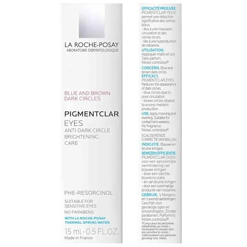 La Roche-Posay Pigmentclar Dark Circles Eye Cream With Caffeine Brightens Under Eye Area And Targets Dark Circles