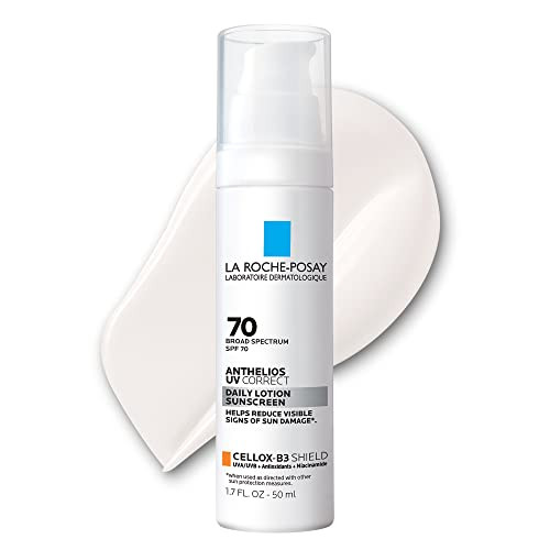 La Roche-Posay Anthelios Uv Correct Sunscreen Moisturizer Spf 70 Daily Anti-Aging Face Moisturizer With Niacinamide To Even Skin Tone & Fine Lines Sun Protection For Sensitive Skin
