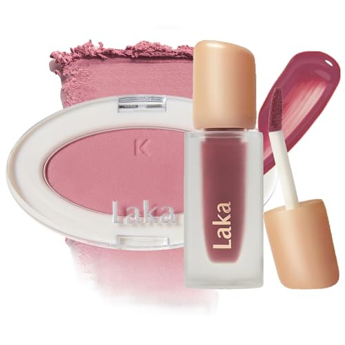 Laka Blush And Lip Duo- Love Silk Blush 706 Lover & Fruity Glam Tint 102 Dewy