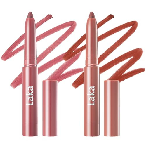 Laka Stain Lip Liner Duo 0.7G/0.02Oz 2Pc 04 Rosy Talk & 03 Hazelnut Latte