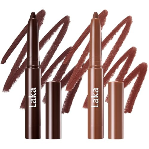 Laka Stain Lip Liner Duo 0.7G/0.02Oz 2Pc 08 Burnt Brown & 07 Espresso Temper