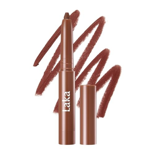 Laka Stain Lip Liner 07 Espresso Temper + Fruity Glam Tint 121 Ash Nut Rich Creamy Long Lasting Color & Glowing Lip Stain