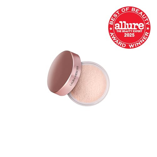 Laura Mercier Translucent Loose Talc- Setting Powder Ultra-Blur Enlivens Fair To Medium Skin Tones Color Correcting Pink Setting Powder Tone-Up Rose Mini Size