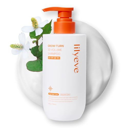 Lilyeve Growturn 3D Volume Shampoo Hair Growth Shampoo Infused With Hearthleaf Derived Exosome For Hair Thickening & Volumizing Root Boost Korean Hair Care 16.23 Fl. Oz. (17.63 Oz.)