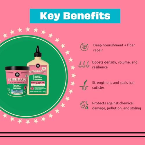 Lola From Rio Densidade Duo Strengthening Hair Bundle With Deep Treatment Mask & Acidifying Cream Boosts Density Smooths And Restores For Thinning Damaged Or Chemically Treated Hair