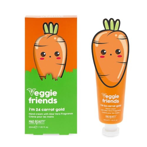 Mad Beauty Veggie Friends Carrot Hand Cream Carrot Extract & Shea Butter Soothing And Moisturizing Aloe Vera Fragrance Cruelty-