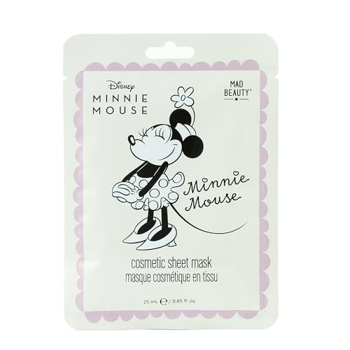 Mad Beauty Minnie Mouse Cosmetic Sheet Face Mask Facial Disney Character Hydrating Bow Magic For Women Girl